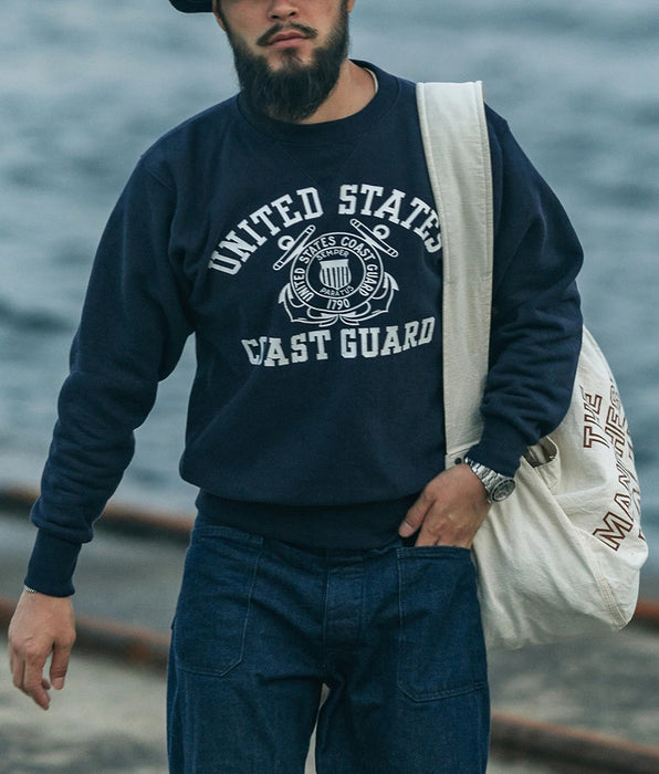 US Coast Guard Sweatshirt Heavyweight Athletic Pullover - V-Neck