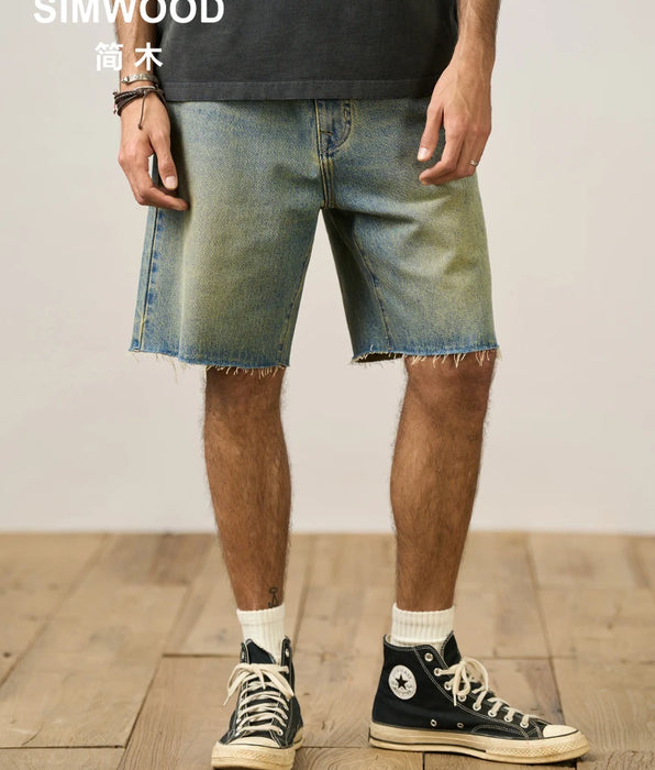 Loose Vintage Denim Shorts - Retro 100% Cotton Jeans - Plus Size