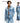 Men's Korean Casual Loose Fit Denim Jacket and Jeans - Blue