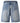 Washed Distressed Denim Shorts with Drawstring - Blue Mens Streetwear