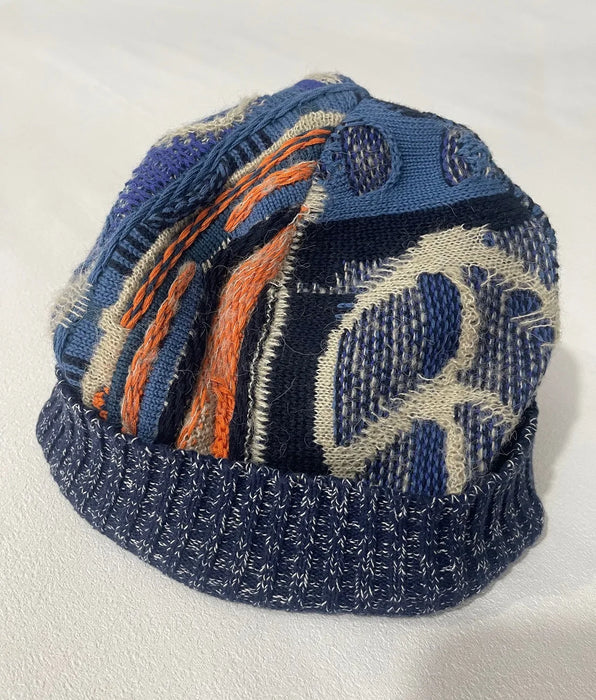Men's Handmade Skullies Knitted Wool Blended Retro Warm Hat
