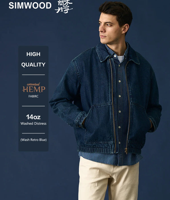 High Standard Series Oversize Denim Jackets Men Washed Vintage 14oz Fabric Coats