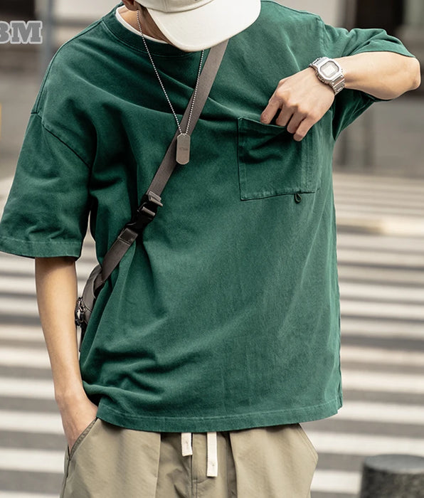 Japanese Streetwear Casual T-Shirt Men Clothing - Trendy Tops