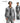 Men's Korean Casual Loose Bootcut Denim Jacket and Jeans Gray Tracksuit