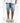 Washed Distressed Denim Shorts with Drawstring - Blue Mens Streetwear