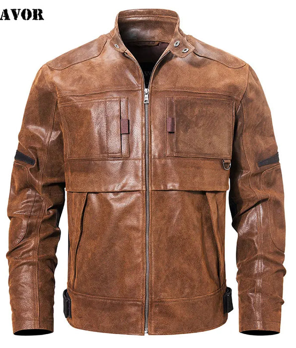 Men's Genuine Leather Motorcycle Jacket