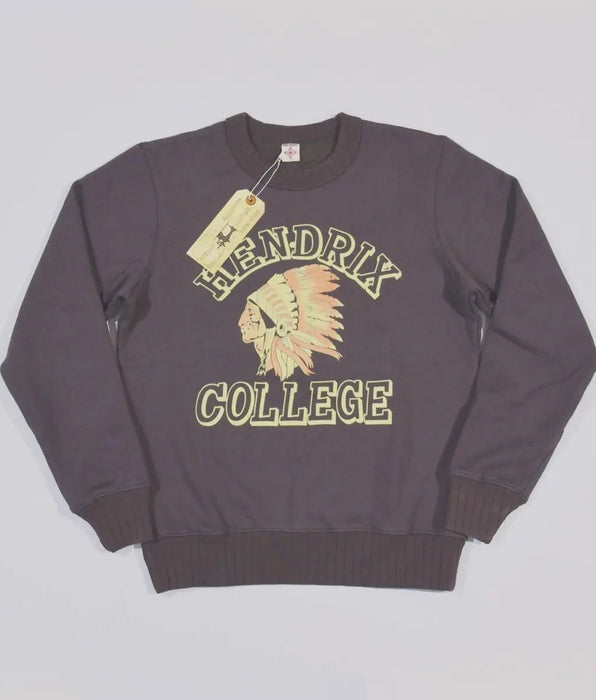 Hen-drix College Print Sudaderas Hombres Motocicleta Suéter Grueso