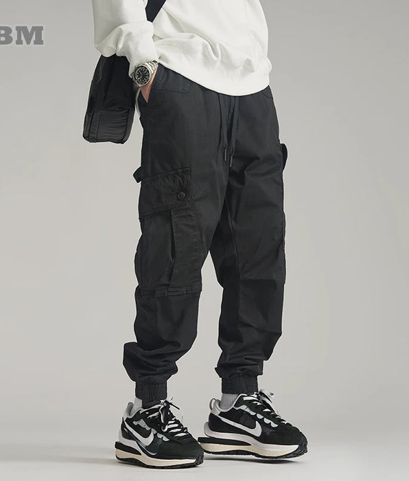 Japanese Streetwear Cargo Pants Men Clothing Multi-pocket Loose Casual Joggers