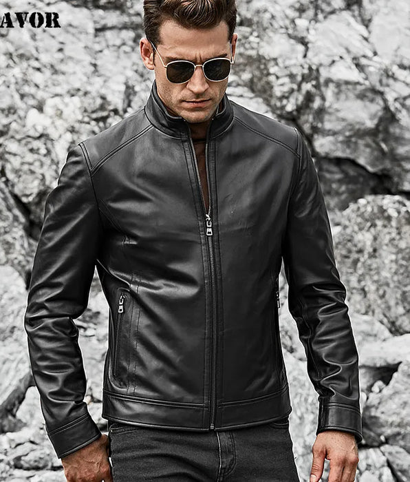 Men's Slim Fit Leather Jacket