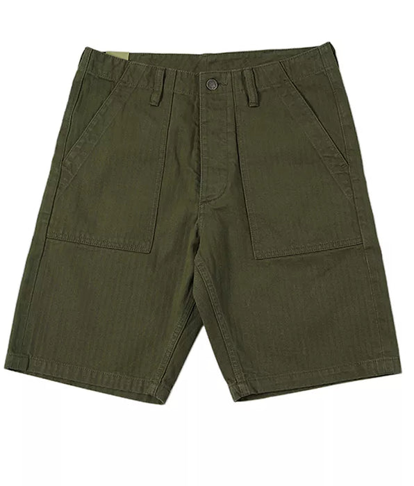 Pantalones cortos militares vintage en espiga para hombre - Pantalones OG-107 de la Guerra de Vietnam