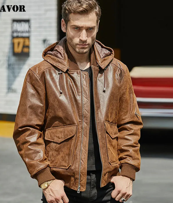 Men's Genuine Leather Jacket