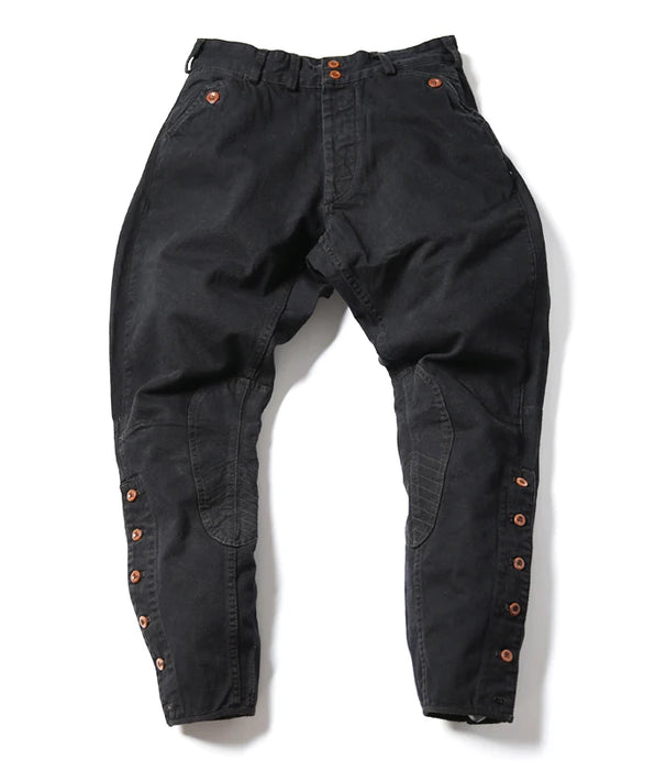 Pantalón de moto vintage para hombre - Tiro medio Negro