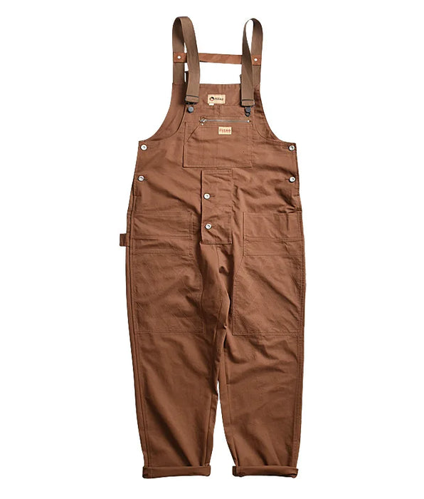 Amekaji Multi-pocket Overalls Retro Casual Loose Baggy Cargo Pants