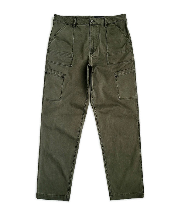 Men's Cargo Pants Straight Mid-waist Multi-pockets Military Style