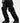 Pantalón cargo negro con pernera ancha y múltiples bolsillos con estilo urbano holgado