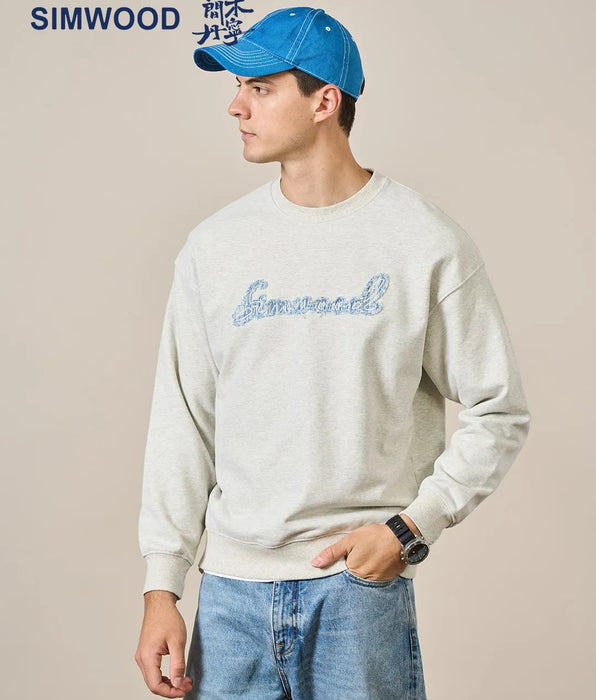 High Standard Series Oversize Letter Embroidery Sweatshirts - Casual Style