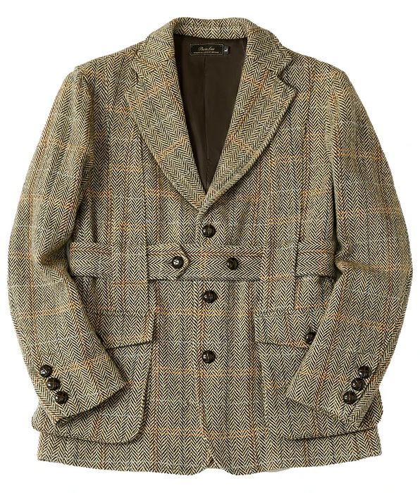 Chaqueta Norfolk de tweed para hombre - Traje vintage estilo Safari de Inglaterra