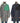 Kolor Black and Green Two-color Japan Embroidery Men's Windbreaker Coat