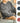 Suéter vintage con estampado de piña gris pesado y cuello redondo