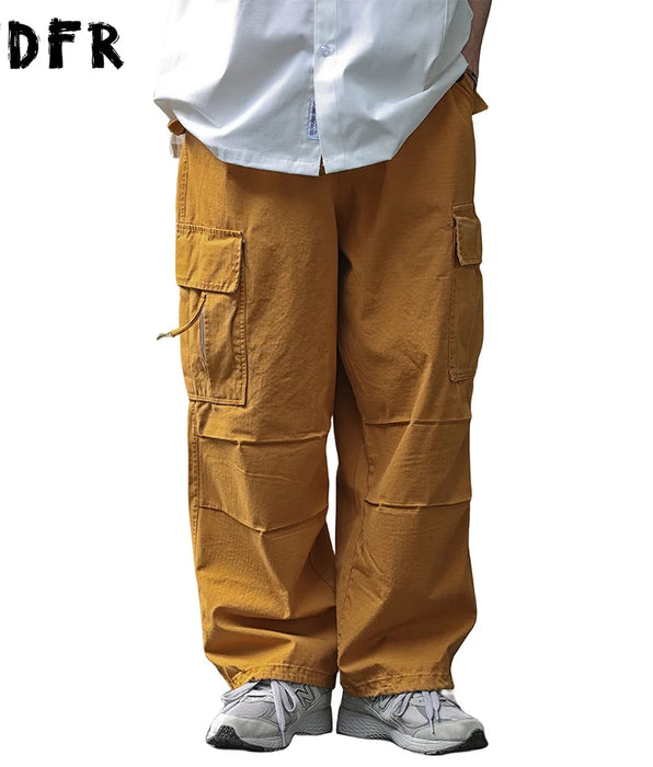 Multi-Pocket Cargo Pants - Safari Style - Loose Fit - Solid Color