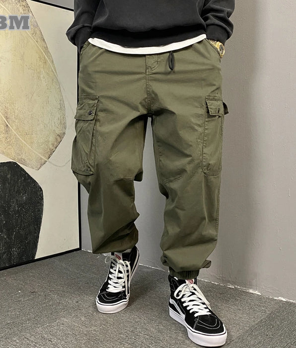 Japanese Streetwear Trend Cargo Pants - Casual Multi-pocket Jogging Pants