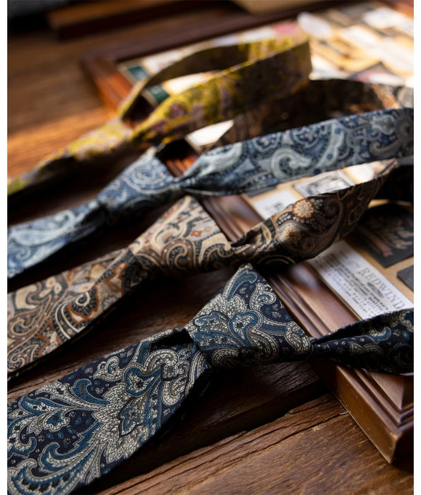 Paisley Pattern Tie Vintage Men Dress Shirt Necktie
