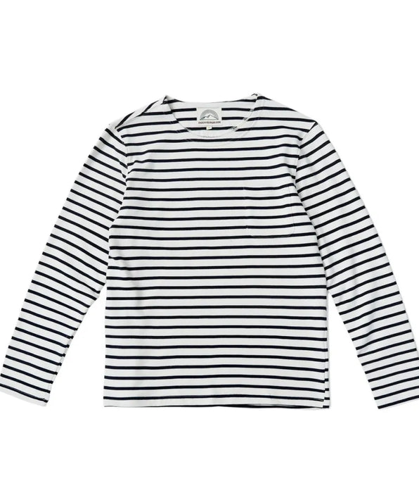 Breton Stripe Pocket T-shirt with Long Sleeves