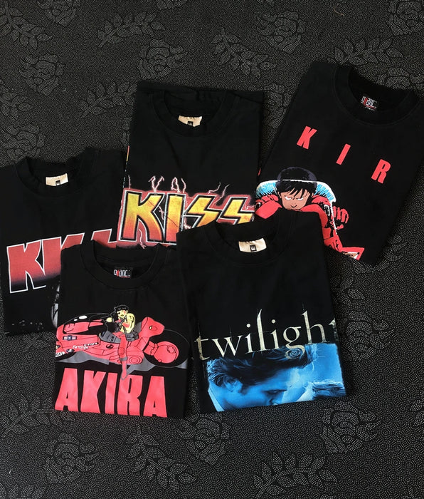 Trend Streetwear Akira Kiss Character Graphics Impreso Camisetas de algodón vintage