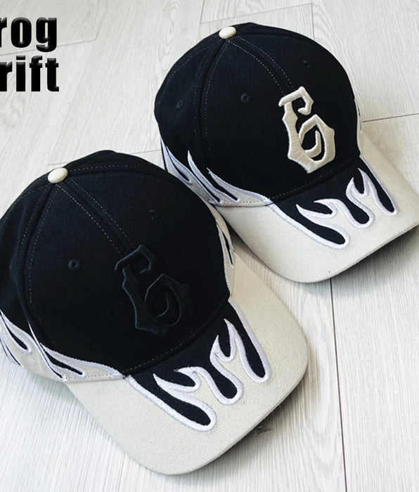 Ye Streetwear Racing Baseball Cap Hat with Geometric Pattern