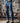 1920s Waist Overall Wabash Stripe Jeans - Retro Men's Work Pants