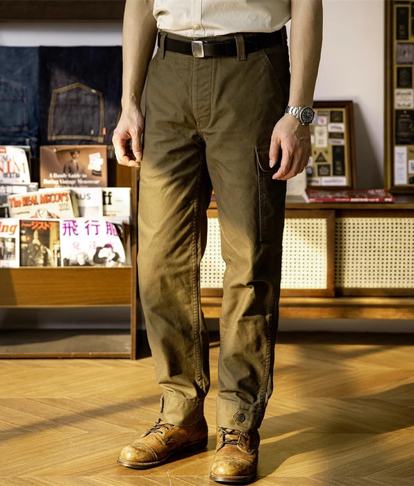 Vintage Inspired Men Cargo Pants - Amekaji Taper Fit