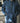 Abrigo vintage de mezclilla con rayas ferroviarias para hombre - Azul