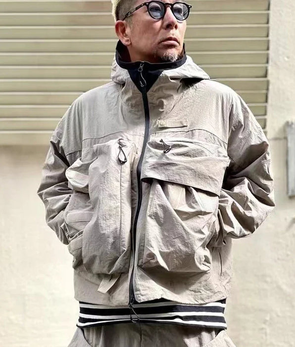 Japanese CMF Multi Pocket Waterproof Hooded Coat Outerwear