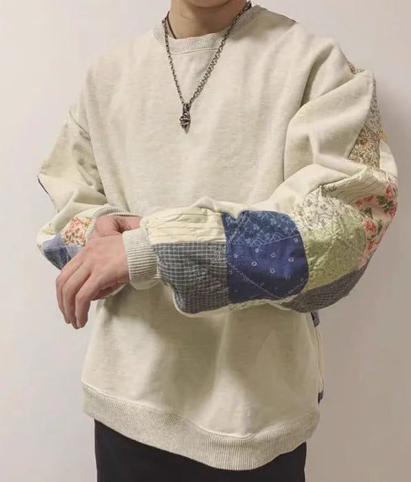 Hirata Hohiro Plaid Pullover with Long Sleeves - Japan Style