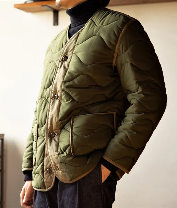 Abrigo acolchado para hombre M-65 Liner Jacket en verde militar