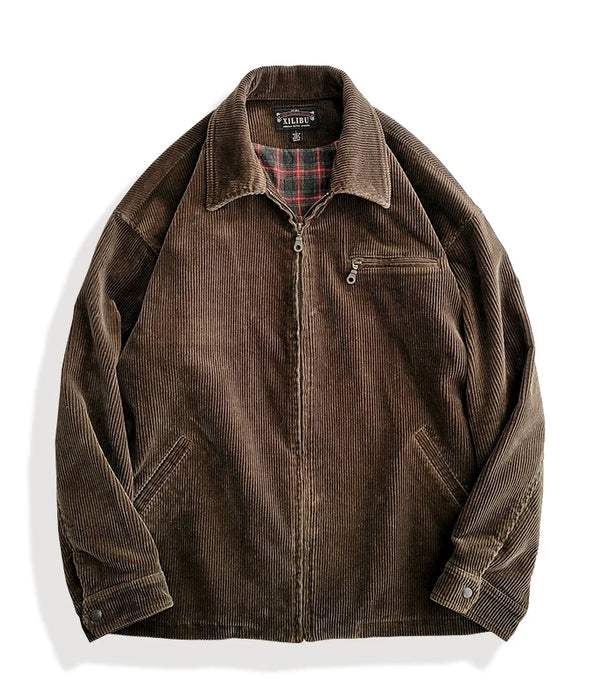 Men's Moto Corduroy Jacket - Rugged Style Workwear