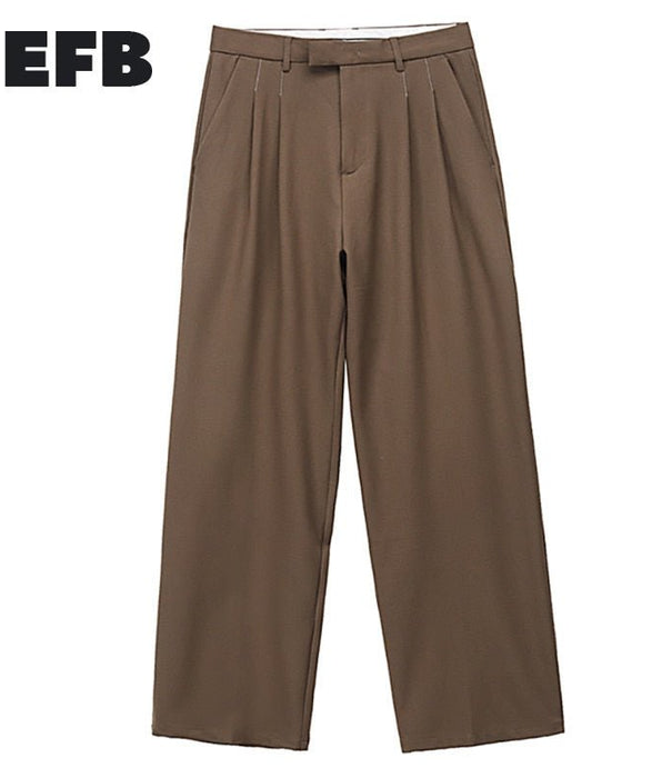 IEFB - IEFB - Mens Wear Casual Pants Mens All-match Straight Loose Wide Leg Pants Vintage Loose 9Y1937 - Givin