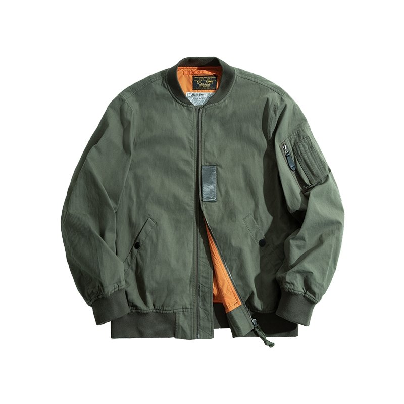 Maden - Maden - Casual MA-1 Men’s Jackets Green Military Flight Bomber Tank Coat Solid Vintage Coats Monocycle Jacket Collar Men Clothing - Givin