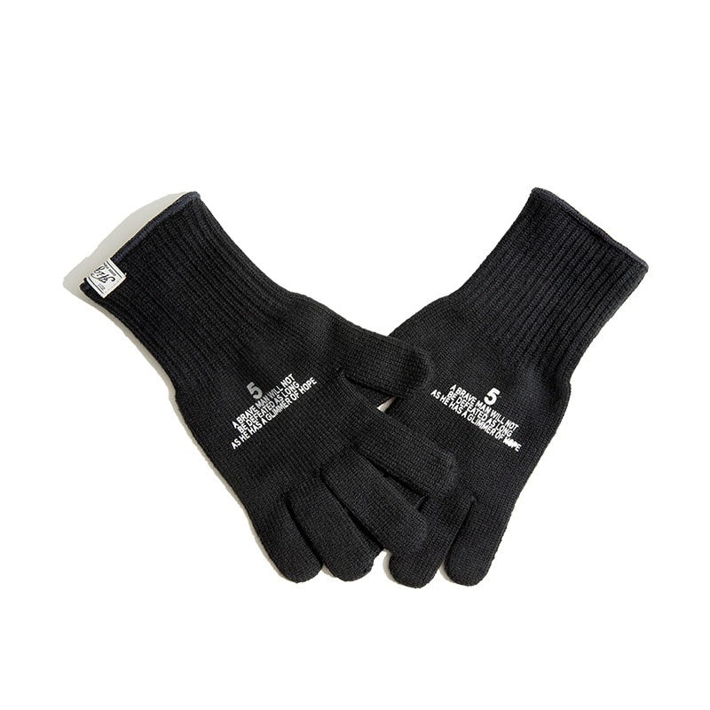 Maden - Maden - Cycling Tactical Gloves Elegant Touchscreen Vintage Knitted Print Full-finger Gloves Business Warm - Givin