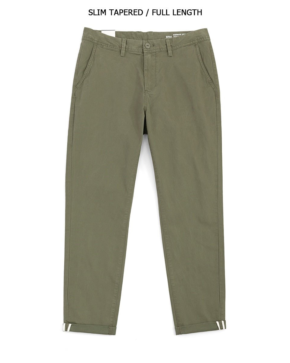 Simwood - Simwood - Casual Pants Men Cotton Slim Fit Chinos Trousers Male Plus Size Pant 482 - Givin