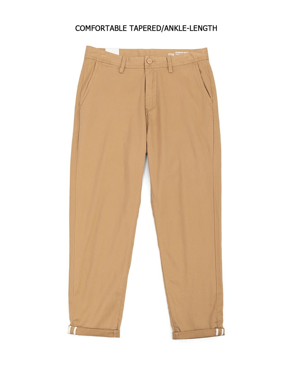 Simwood - Simwood - Tapered Pants Men Basic Comfortable Chinos Smart Causal High Quality Wardrobe Essential Trousers - Givin