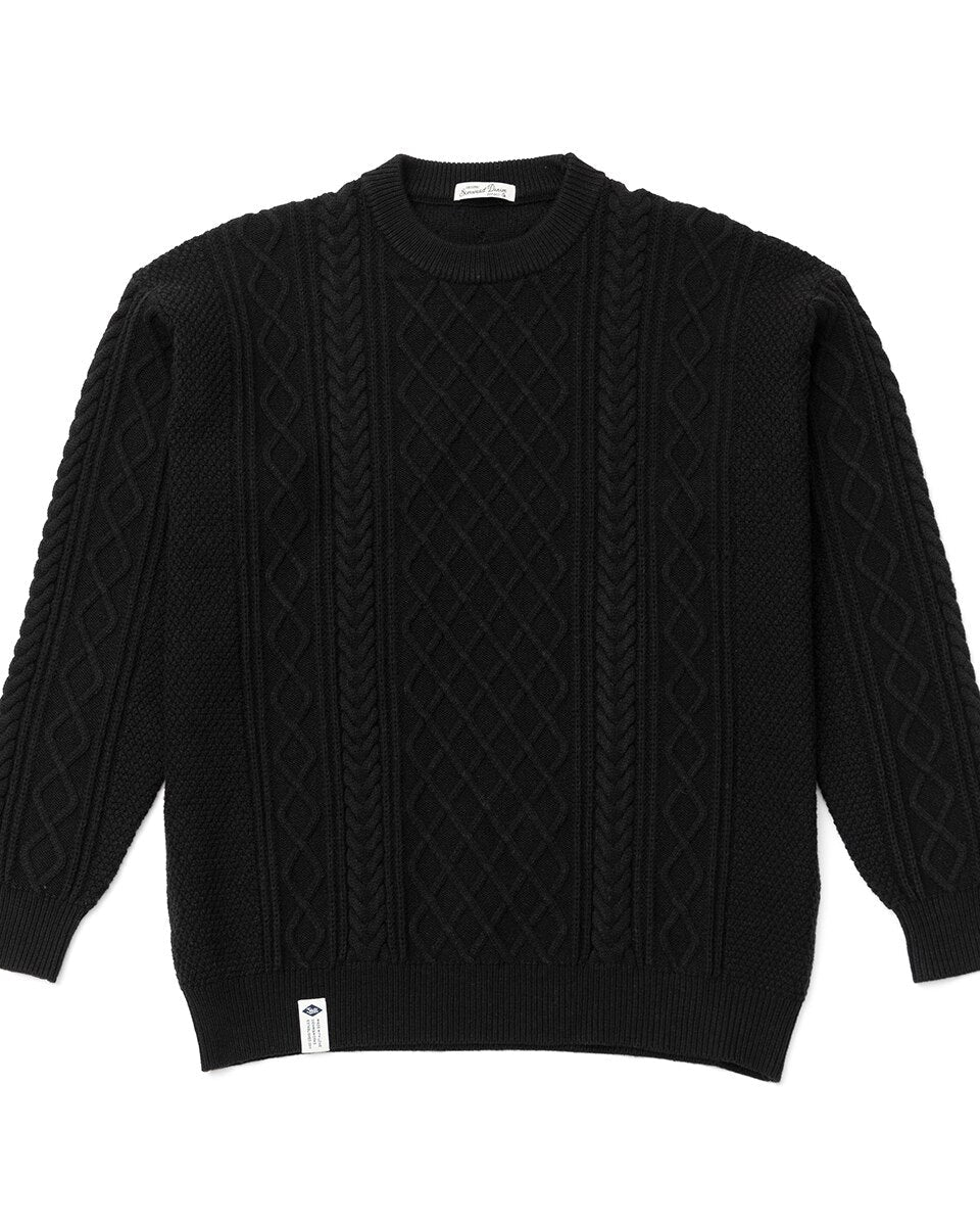 Simwood - Simwood - Warm Cable Knit Pullover Sweater Fisherman Twist Patterned Crewneck Sweater Thick Knitted Wear - Givin